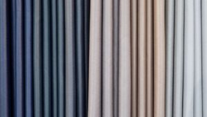 What fabrics are used for curtains?