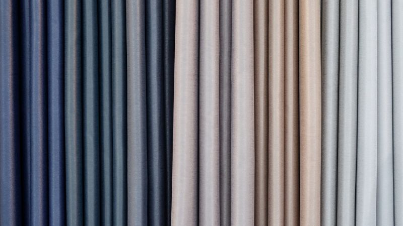 What fabrics are used for curtains?